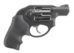 Ruger 5452 LCR  Small Frame 327 Federal Mag 6 Shot, 1.87" Matte Black Steel Barrel, Black PVD Cylinder, Matte Black Stainless Steel Frame, Black Hogue Tamer Monogrip, Shrouded Hammer