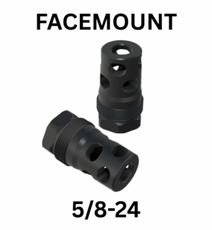 Comstock Facemount - Compact Muzzle Brake (5/8-24, 9mm bore) Plan-B Suppressor Mount