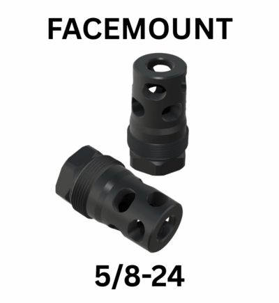 Comstock Facemount - Compact Muzzle Brake (5/8-24, 9mm bore) Plan-B Suppressor Mount