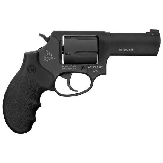 Taurus Defender 605 357 Mag/38 Spl+P Matte Black Oxide 3 in Hogue Rubber Grip Handgun 5rd Magazine