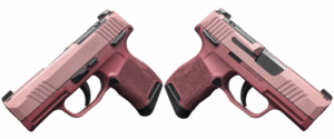 SIG SAUER P365 CRANBERRY BLUSH TWO TONE 9MM PSTL 3.10" BLK O.R.  2-10RD MAGS MANUAL SAFETY