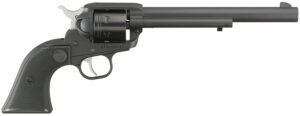 Ruger 2043 Wrangler  22 LR 6 Shot 7.50" Black Cerakote Steel Barrel, Black Cerakote Aluminum Frame, Black Cylinder, Black Checkered Polymer Grip, Transfer Bar Safety, Exposed Hammer