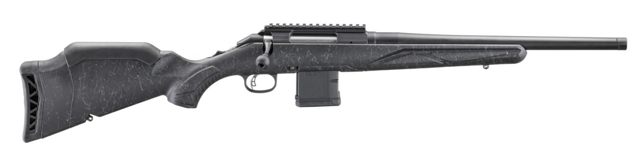 RUGER AMERICAN RIFLE GENERATION II PATROL 5.56NATO 16.1IN BARREL 10RD GRAPHITE BLACK CERAKOTE BLACK SPLATTER G2 STOCK AR STYLE MAG NONE-PICATINNY BASE 56903