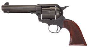 Taylors & Company 550885DE Runnin Iron Black Rock 45 Colt (LC) Caliber with 4.75" Barrel, 6rd Capacity Cylinder, Overall Black Nitride Finish Steel, Checkered Walnut Grip & Overall Taylor Polish