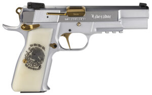 Girsan 391455 MCP 35 Liberador 9mm Luger, OPS with Accessory Rail, Gold Controls, Pearl Engraved Grips