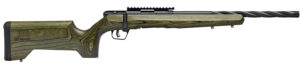 Savage Arms 70851 B Series  Full Size 17 HMR 10+1 18" Matte Black Spiral Fluted Threaded Barrel, Matte Black Carbon Steel Receiver w/Picatinny Rail, OD Green Fixed Laminate Stock, Right Hand