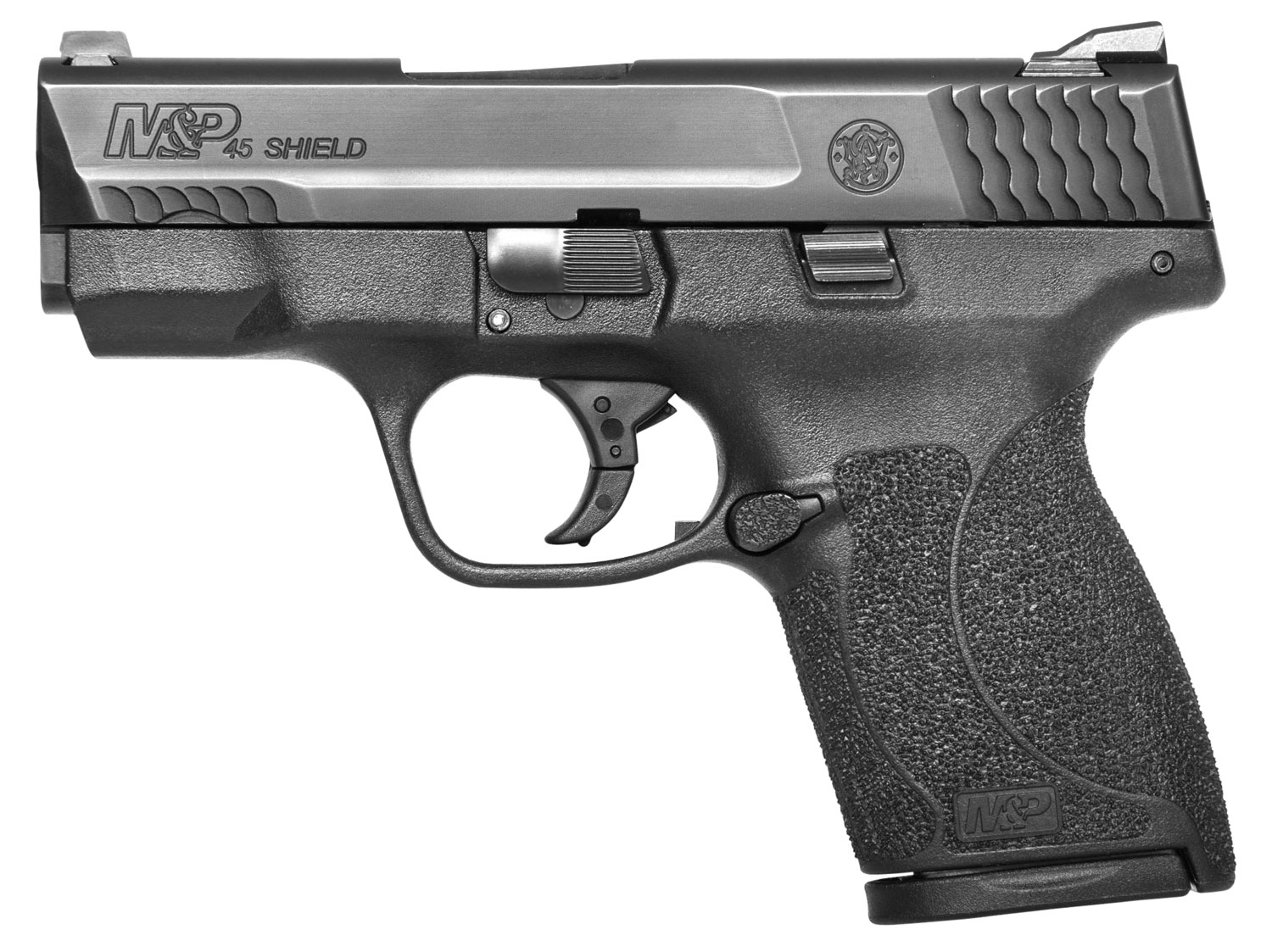 Smith & Wesson LE 11726 M&P 45 Shield Double 45 Automatic Colt Pistol (ACP) 3.3" 6+1/7+1 Black Polymer Grip Black Stainless Steel