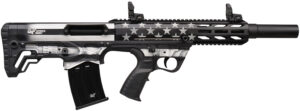 Gforce Arms GFY1USG GFY-1 USA 12 Gauge Semi-Auto 3" 5+1 18.50" Black Threaded Barrel, B&W American Flag Aluminum Receiver w/Picatinny Rail, B&W American Flag Bullpup Polymer Stock, Black Polymer Grip