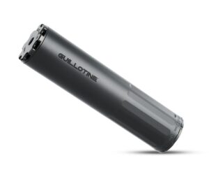 BOSS GUILLOTINE - 1/2-28 - STANDARD END CAP 5.56 DEDICATED DUTY RATED SILENCER STAINLESS NITRIDED CORE STANDARD END CAP NON-GAS BLOWBACK ACTION (BOLT GUN PISTON ETC) GU-15060-556-SS-12-SE-BLK