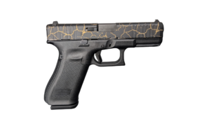 GLOCK 45 V CRAQUELURE 9MM PISTOL 4" BLACK-BLK/GOLD SLIDE FXD 3-17RD MAGS