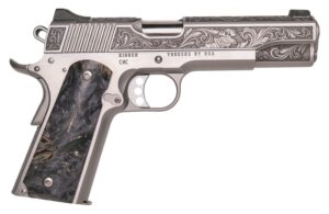 Cnc Firearms CNCWILDLIFE45 Kimber 1911 Wildlife Sports South Exclusive 45 ACP 7+1 5" Burled Maple Wood Grip